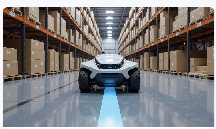 Autonomous robot in a warehouse